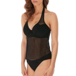 Haut De Maillot Tankini Décolleté Plongeant Urban Night -Luxe Sable Boutique haut de maillot tankini decollete plongeant urban night 2