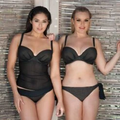 Haut De Maillot Tankini Rayé à Armatures Onyx Noir -Luxe Sable Boutique haut de maillot tankini raye a armatures onyx noir 3
