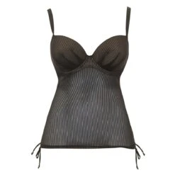 Haut De Maillot Tankini Rayé à Armatures Onyx Noir -Luxe Sable Boutique haut de maillot tankini raye a armatures onyx noir 4
