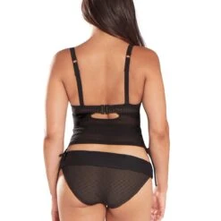 Haut De Maillot Tankini Rayé à Armatures Onyx Noir -Luxe Sable Boutique haut de maillot tankini raye a armatures onyx noir 6