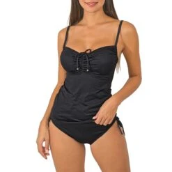 Luxe Sable Boutique -Luxe Sable Boutique haut de maillot tankini sans armatures eva noir 1