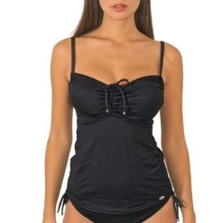 Haut De Maillot Tankini Sans Armatures Eva Noir