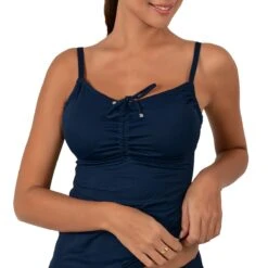 Haut De Maillot Tankini Sans Armatures Marine
