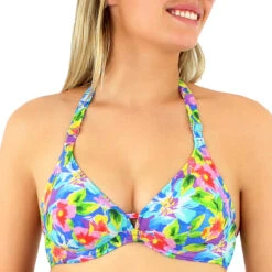 Haut De Maillot Triangle à Armatures Imprimé Floral Maddalena