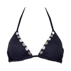 Haut De Maillot Triangle King Coquillage Noir -Luxe Sable Boutique haut de maillot triangle king coquillage noir 3