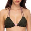 Haut De Maillot Triangle Pailleté Shine Noir -Luxe Sable Boutique haut de maillot triangle paillete shine noir