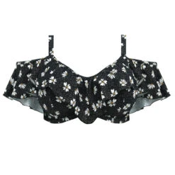 Haut De Maillot Volanté à Armatures Plain Sailing Black Daisy -Luxe Sable Boutique haut de maillot volante a armatures plain sailing black daisy 3