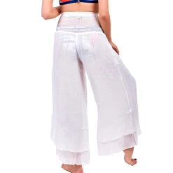 Pantalon De Plage Pétales Ivoire -Luxe Sable Boutique pantalon de plage petales ivoire 2