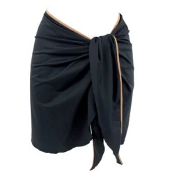 Paréo Court En Lycra Venezia Noir -Luxe Sable Boutique pareo court en lycra venezia noir 3