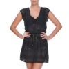 Robe De Plage Effet Crochet Ajouré Sundance Noir -Luxe Sable Boutique robe de plage effet crochet ajoure sundance noir