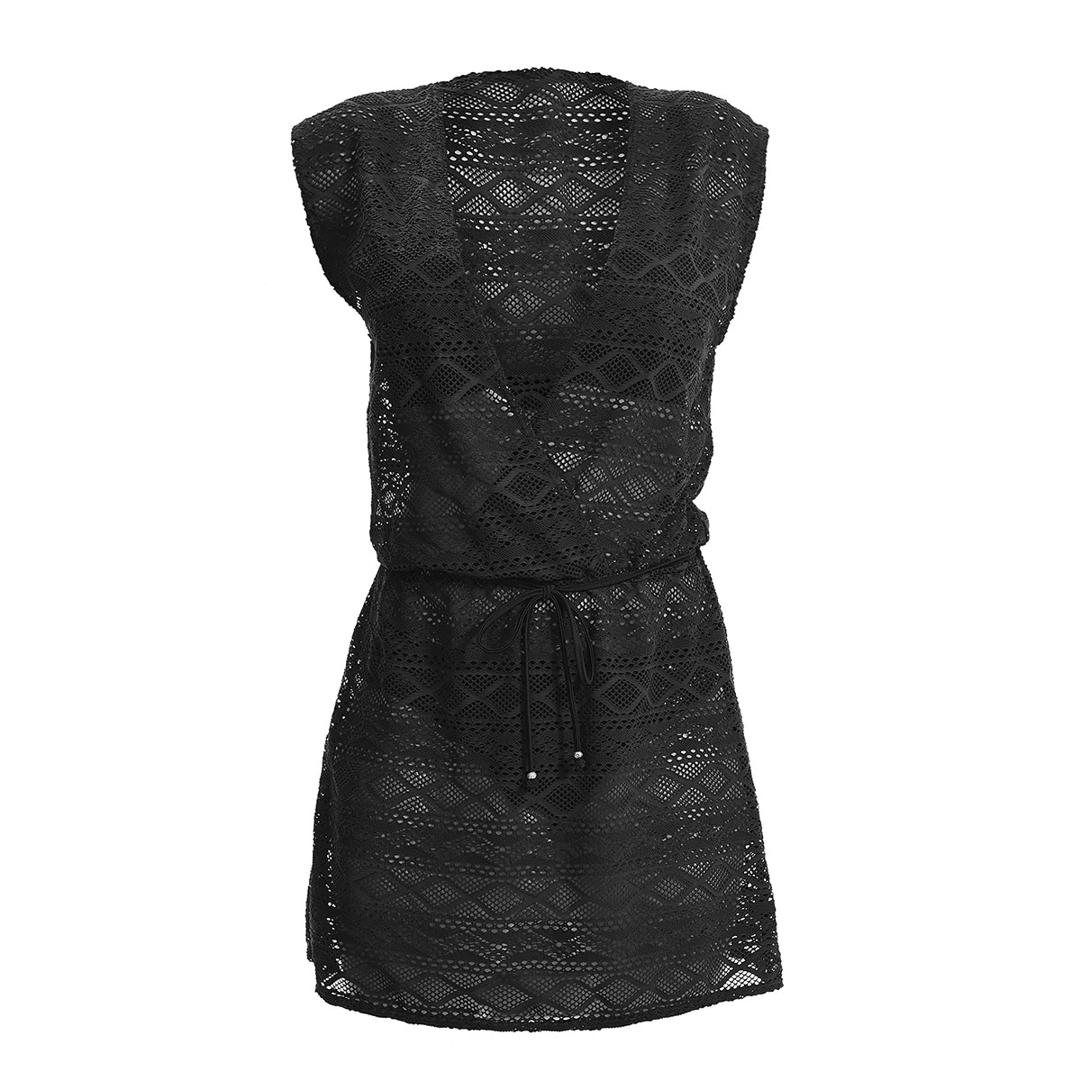 Robe De Plage Effet Crochet Ajouré Sundance Noir 5 Robe De Plage Effet Crochet Ajouré Sundance Noir – Image 3