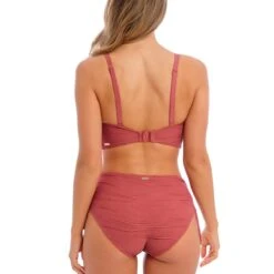Shorty De Bain Avec Liens Ajustables Beach Waves Persian Rose -Luxe Sable Boutique shorty de bain avec liens ajustables beach waves persian rose 3