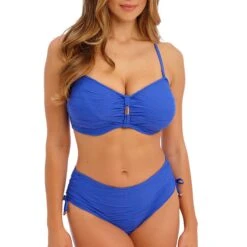 Shorty De Bain Avec Liens Ajustables Beach Waves Ultramarine -Luxe Sable Boutique shorty de bain avec liens ajustables beach waves ultramarine 2