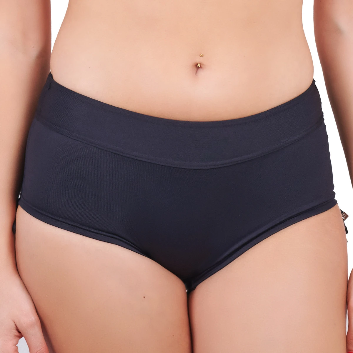 Shorty De Bain Réglable Noir Uni 4 Shorty De Bain Réglable Noir Uni – Image 2