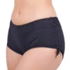 Shorty De Bain Réglable Noir Uni -Luxe Sable Boutique shorty de bain reglable noir uni