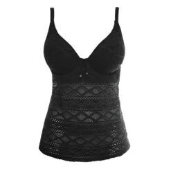 Tankini à Armatures Effet Crochet Sundance Noir -Luxe Sable Boutique tankini a armatures effet crochet sundance noir 2