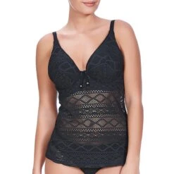Tankini à Armatures Effet Crochet Sundance Noir