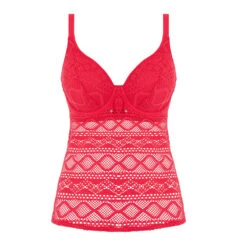 Tankini à Armatures Effet Crochet Sundance Rouge -Luxe Sable Boutique tankini a armatures effet crochet sundance rouge 5